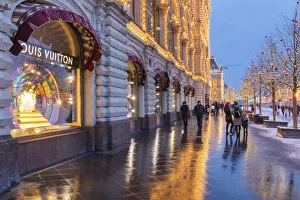 Christmas bazaar, Gum department store, Red square, Moscow, Russia Christmas bazaar, Gum department store, Red square, Moscow, Russia