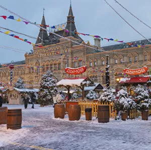 Images Dated 7th March 2019: Christmas bazaar, Gum department store, Red square, Moscow, Russia