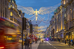 Christmas decorations on Regents Street, London, England