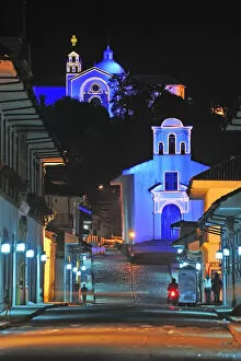 Images Dated 2nd July 2012: Christmas lights at Plaza Caldas, Popayan, Colombia, South America