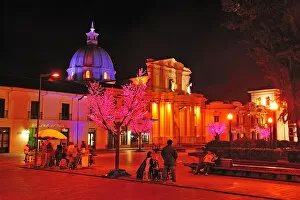 Images Dated 2nd July 2012: Christmas lights at Plaza Caldas, Popayan, Colombia, South America