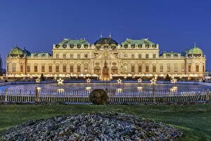 Vienna Gallery: Christmas lights, Upper Belvedere Palace, Vienna, Austria