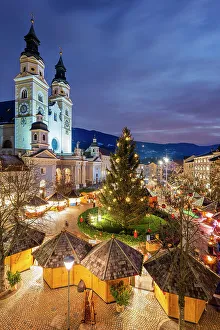 Kiosk Prints: Christmas market, Domplatz, Brixen-Bressanone, South Tyrol, Italy