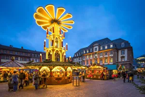 Christmas market on the marketplace in Heidelberg, Baden-WAorttemberg, Germany