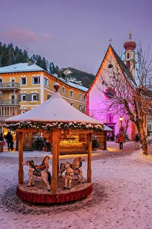 Ortisei Prints: Christmas market, Ortisei - St. Ulrich, South Tyrol, Italy