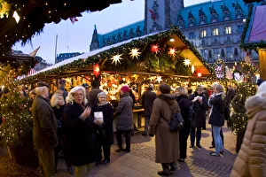 Christmas Market, Rathaus, Hamburg, State of Hamburg, Germany