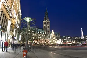 Christmas Market, Rathaus, Hamburg, State of Hamburg, Germany