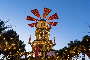 Christmas Pyramid Prints: Christmas pyramid at a Christmas Market, Berlin, Germany