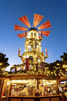 Berlin Prints: Christmas pyramid at a Christmas Market, Berlin, Germany