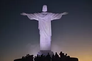 Tourists Gallery: Christo statue on Corcovado, Rio de Janeiro, Brazil, South America