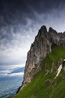Thunderstorm Prints: Chruzberg mountain after storm, Canton of Appenzell, Alpstein, Switzerland, Europe