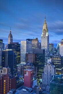 Images Dated 14th November 2015: Chrysler Building and Empire State Building, Midtown Manhattan, New York City, New York