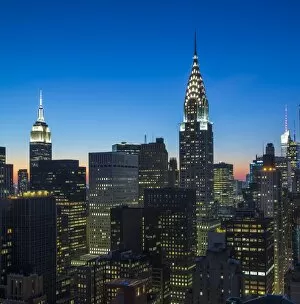 Images Dated 15th November 2015: Chrysler Building and Empire State Building, Midtown Manhattan, New York City, New York