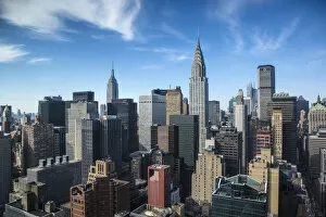 Images Dated 23rd November 2015: Chrysler Building and Empire State Building, Midtown Manhattan, New York City, New York