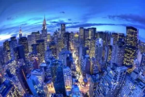 The City at Night Gallery: Chrysler Building & Midtown Manhattan Skyline, New York City, USA