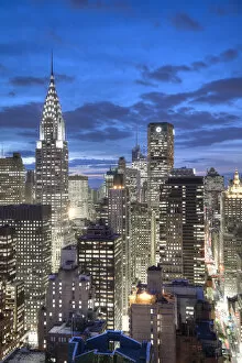 The City at Night Gallery: Chrysler Building & Midtown Manhattan Skyline, New York City, USA
