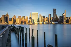 Chrysler & UN Buildings and Midtown Manhattan skyline from Queens, New York City