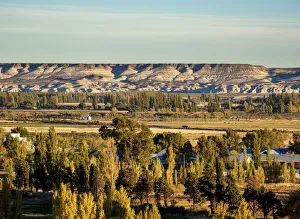 Welsh Settlement Prints: Chubut Valley, elevated view, Gaiman, The Welsh Settlement, Chubut Province, Patagonia