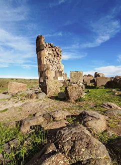Burial Place Prints: Chullpa in Sillustani, Puno Region, Peru