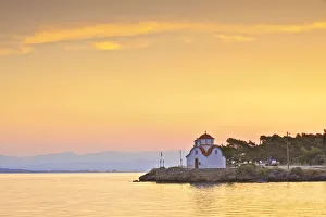 Church of Agios Petros at Sunrise, Gytheio, Mani Peninsula, The Peloponnese, Greece