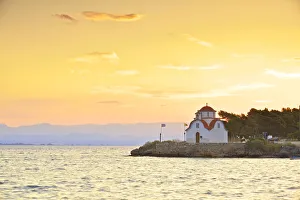 Church of Agios Petros at Sunrise, Gytheio, Mani Peninsula, The Peloponnese, Greece Church of Agios Petros at Sunrise, Gytheio, Mani Peninsula, The Peloponnese, Greece