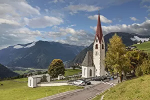 Church of Ahornach above the Valle Aurina, South Tyrol, Italy