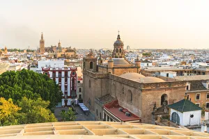 Construction Prints: Church of the Annunciation from rooftop of Metropol Parasol, Plaza de la Encarnacion
