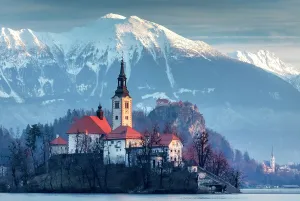 Lake Bled Prints: Church of the Assumption of the Blessed Virgin Mary