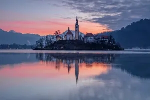 Lake Bled Prints: Church of the Assumption of the Blessed Virgin Mary