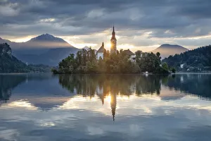 Images Dated 12th May 2021: Church of the Assumption, Lake Bled, Slovenia