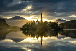 Images Dated 12th May 2021: Church of the Assumption, Lake Bled, Slovenia