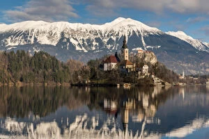 Images Dated 10th January 2018: Church of the Assumption of Mary, Lake Bled, Upper Carniola, Slovenia