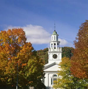 Church in Autumn, Woodstock, Vermont, USA
