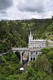 Images Dated 29th June 2012: Church in the canyon at Las Lajas, Colombia, South America