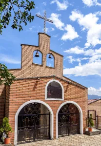 Medellin Prints: Church in El Barrio Pablo Escobar, Medellin, Antioquia Department, Colombia