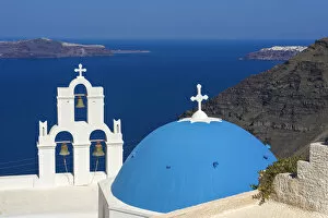Images Dated 23rd January 2014: Church in Firostefani, Santorini, Cyclades, Greece