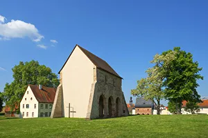 Monastry Prints: Church fragment with Kings hall at Lorsch monastry, UNESCO World Heritage Site, Lorsch