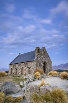 Church of the Good Shepherd after sunset, Tekapo, Mackenzie District, Canterbury