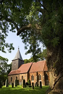 Gross Zicker Prints: Church in Gross Zicker, Rugen Island, Mecklenburg-Western Pomerania, Germany