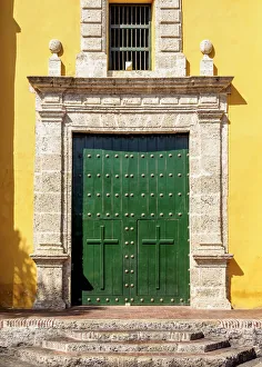 Doorway Prints: Church of the Holy Trinity, Getsemani, Cartagena, Bolivar Department, Colombia