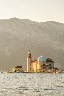 Montenegro Prints: Church of Our Lady of the Rock near Perast, Kotor Bay, Montenegro