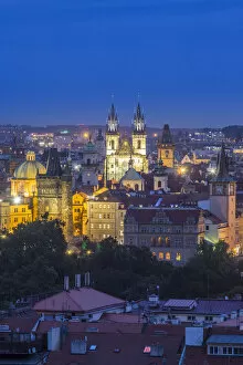 Images Dated 30th September 2015: Church of our Lady before Tyn and Old Town, Prague, Czech Republic