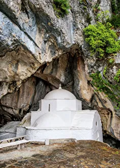 Whitewashed Prints: Church of Panagia Makrini near Kallithea, Samos Island, North Aegean, Greece
