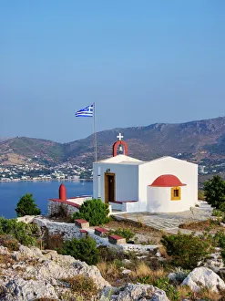 Aegean Sea Prints: Church of Prophet Elias, Leros Island, Dodecanese, Greece