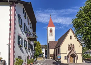 Village Church Prints: Church of Saint Ottilie (from 1177) in Lengstein am Ritten, South Tyrol, Italy