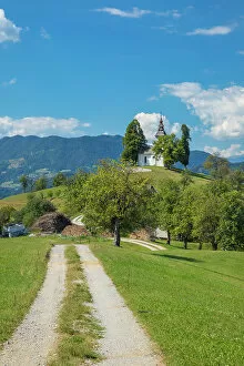 Images Dated 9th August 2022: The church of Saint Thomas (Sveti Tomaz) near Skofja Loka, Upper Carniola, Slovenia