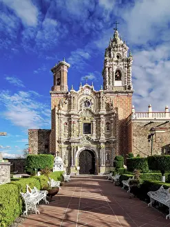 Puebla State Prints: Church of San Francisco Acatepec, Cholula, Puebla State, Mexico