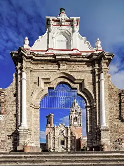 Puebla State Prints: Church of San Francisco Acatepec, Cholula, Puebla State, Mexico