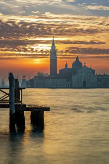 Church of San Giorgio Maggiore at sunrise Venice, Veneto, Italy