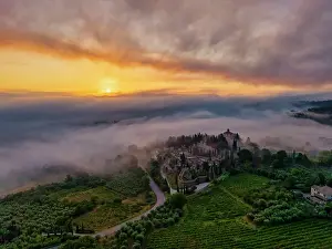 Orvieto Prints: Church of San Lorenzo in Vineis at Sunrise, Orvieto, Umbria, Italy, Europe